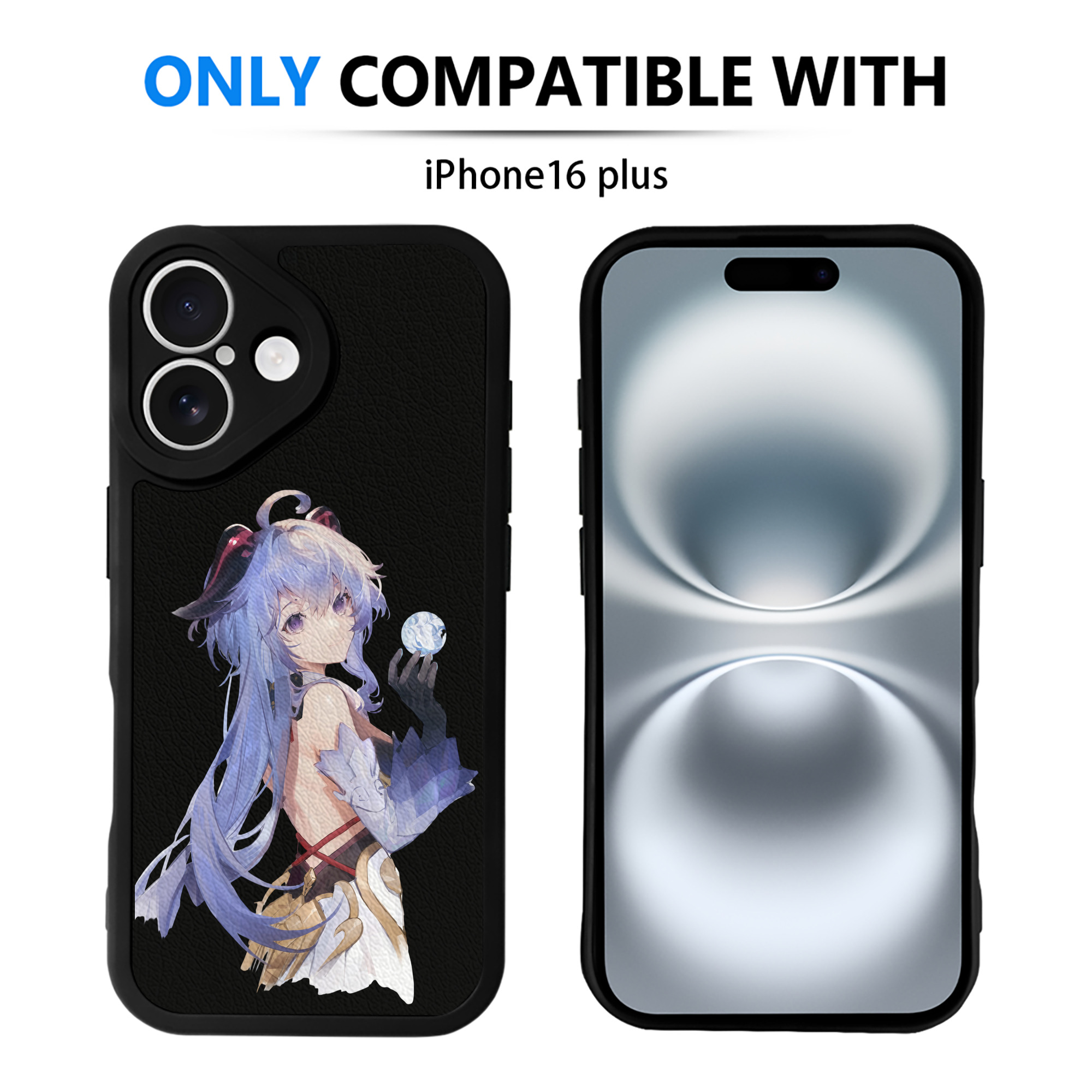 げんし神 甘雨 かんう genshin Ganyu 【iPhone 16シリーズ対応】シリコンスマホケース（レザー調） 材質：シリコン